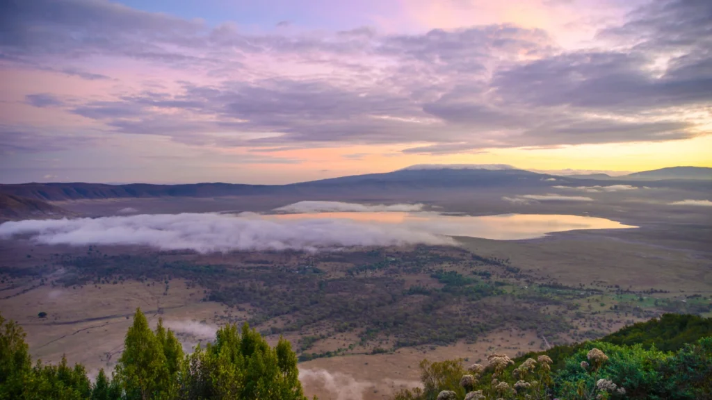 Krater Ngorongoro czyli jeden z największych wygasłych wulkanów świata, Tanzania